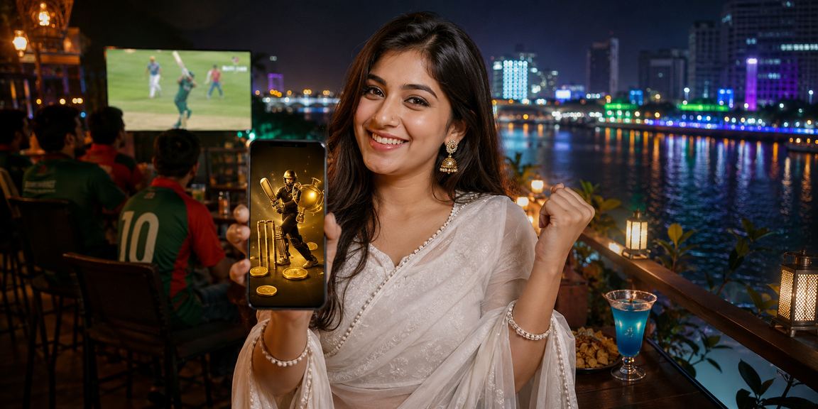 ঢাকায় একজন বাংলাদেশী ব্যবহারকারী মোবাইলে ক্রিকেট বেটিং বিশ্লেষণ দেখছেন