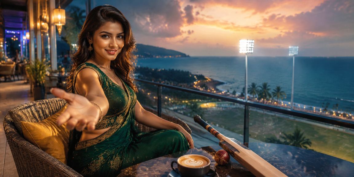 সেন্ট মার্টিন দ্বীপে সমুদ্র সৈকতে ক্রিকেট বেটিং বিশ্লেষণ দেখছেন একজন ব্যবহারকারী